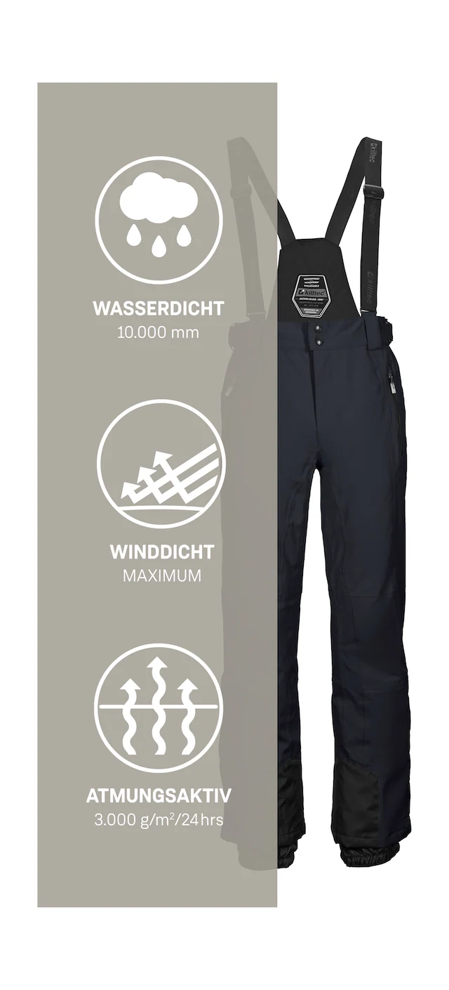 Killtec Skihose »KSW 100 MN SKI PNTS« Wind- und wasserdichte Skihose, verstellbar, mit Schneefängen