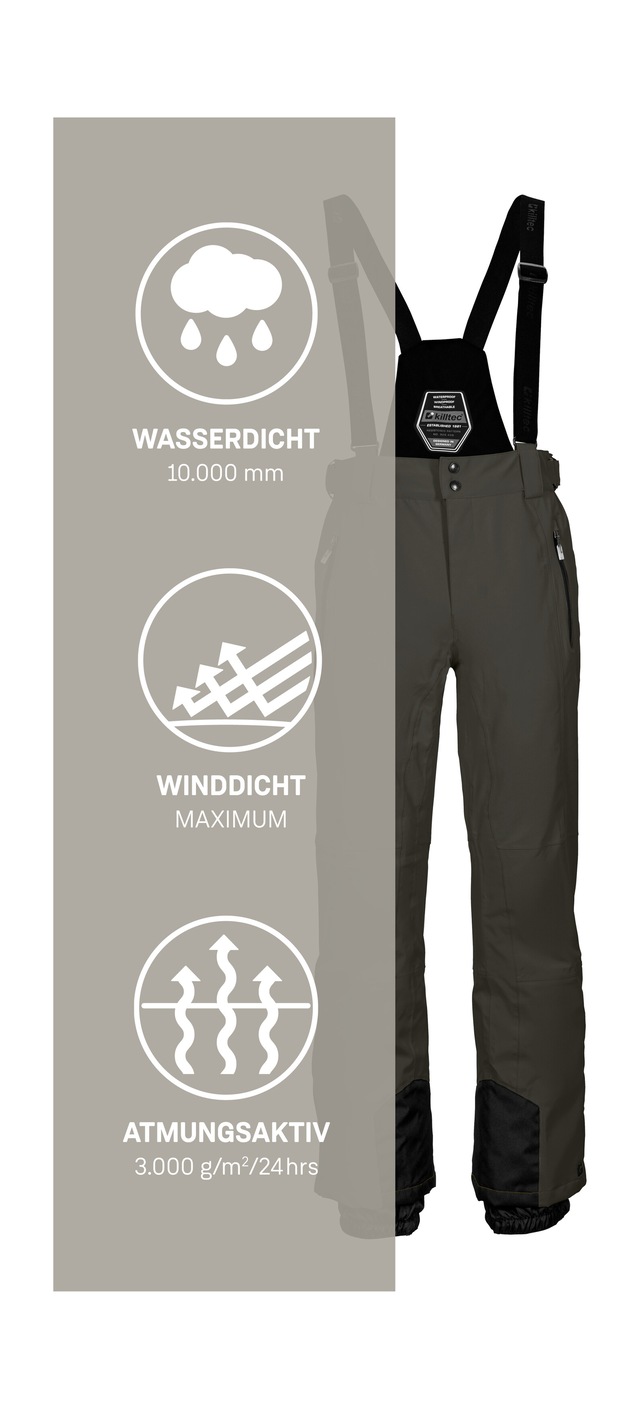 Killtec Skihose »KSW 100 MN SKI PNTS« Wind- und wasserdichte Skihose, verstellbar, mit Schneefängen