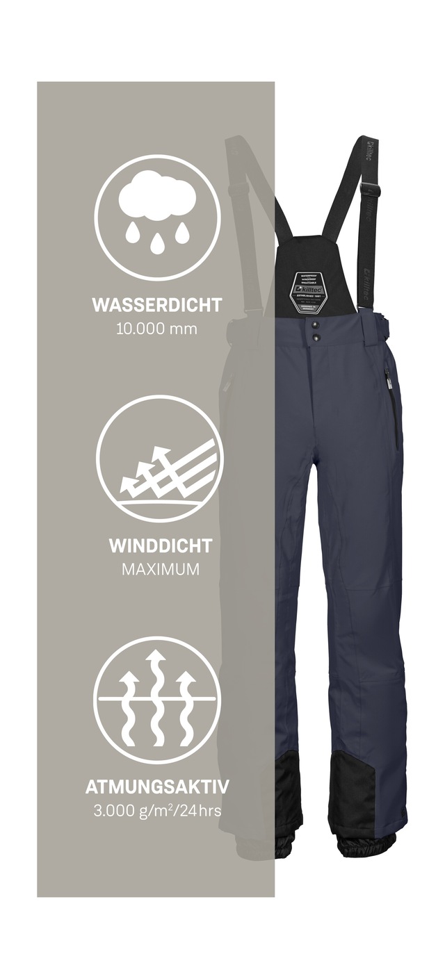 Killtec Skihose »KSW 100 MN SKI PNTS« Wind- und wasserdichte Skihose, verstellbar, mit Schneefängen