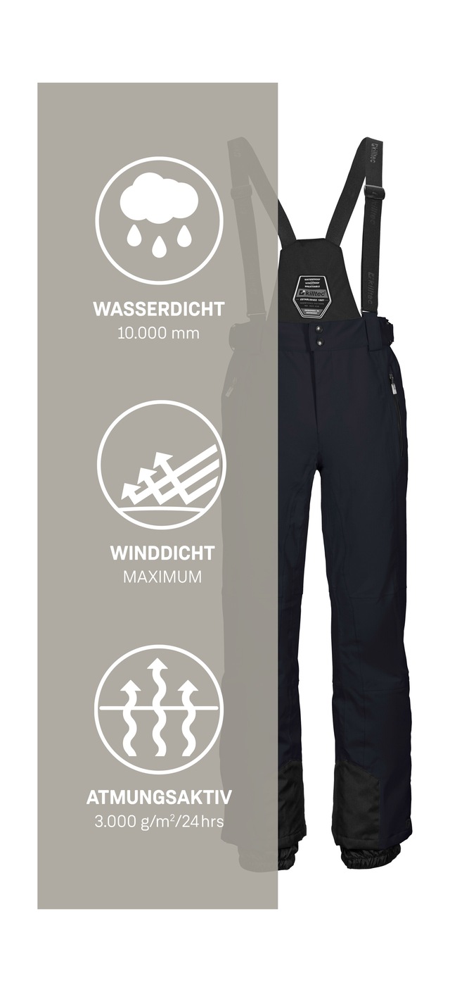 Killtec Skihose »KSW 100 MN SKI PNTS« Wind- und wasserdichte Skihose, verstellbar, mit Schneefängen