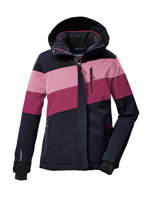 Killtec Skijacke »KSW 197 GRLS SKI JCKT« Wasserdicht, atmungsaktiv, verstellbare Kapuze, viele Taschen