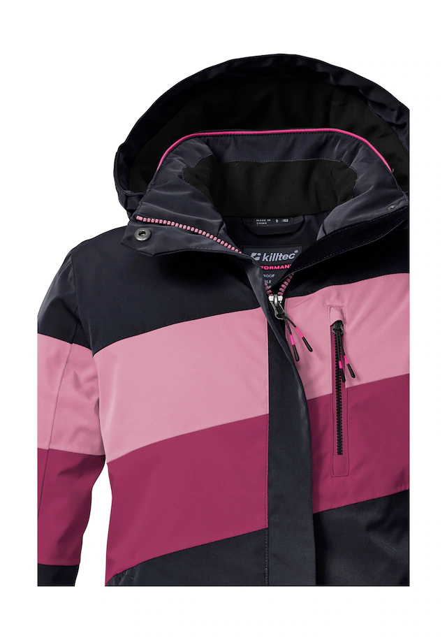 Killtec Skijacke »KSW 197 GRLS SKI JCKT« Wasserdicht, atmungsaktiv, verstellbare Kapuze, viele Taschen