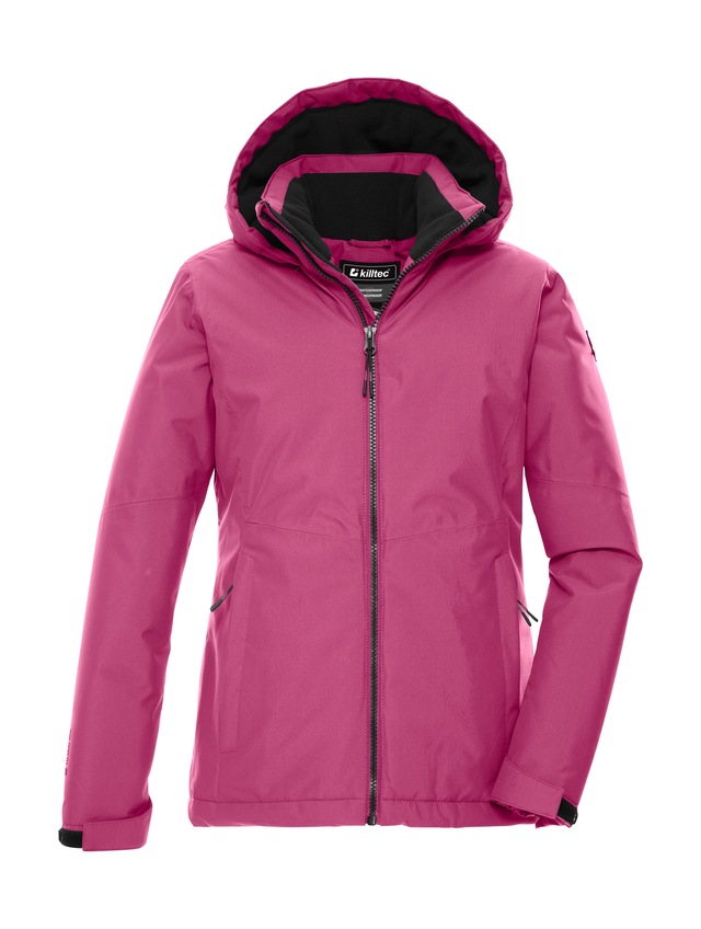Killtec Funktionsjacke »KOW 217 GRLS JCKT« Wind- und wasserdichte Kinderjacke mit Fleece und verstellbarer Kapuze