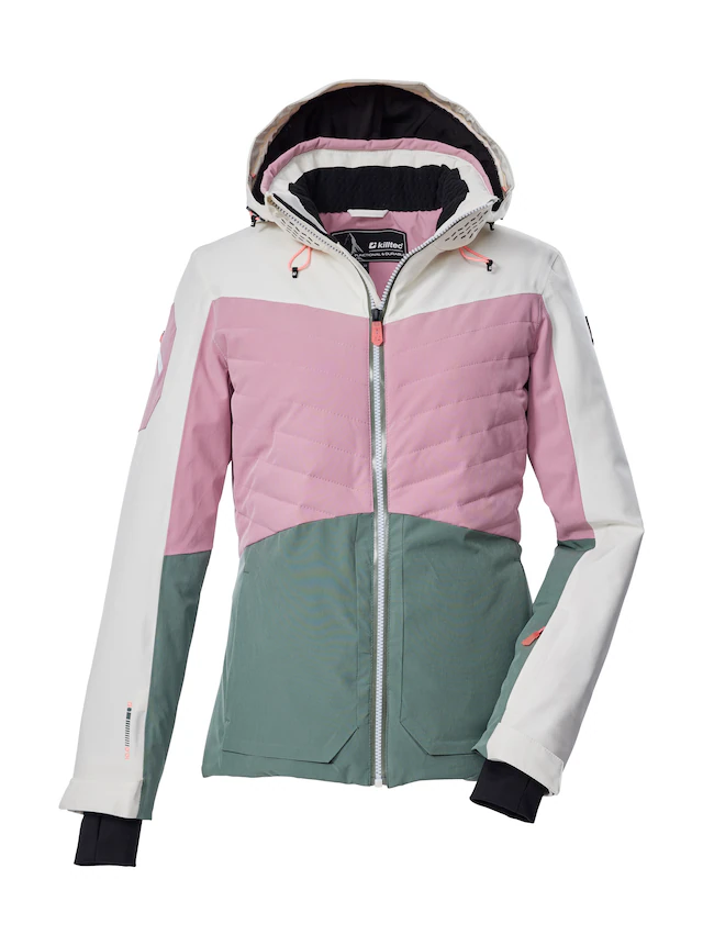 Killtec Skijacke »KSW 30 WMN SKI JCKT« Damen Skijacke: wasserdicht, atmungsaktiv, Colourblock-Design