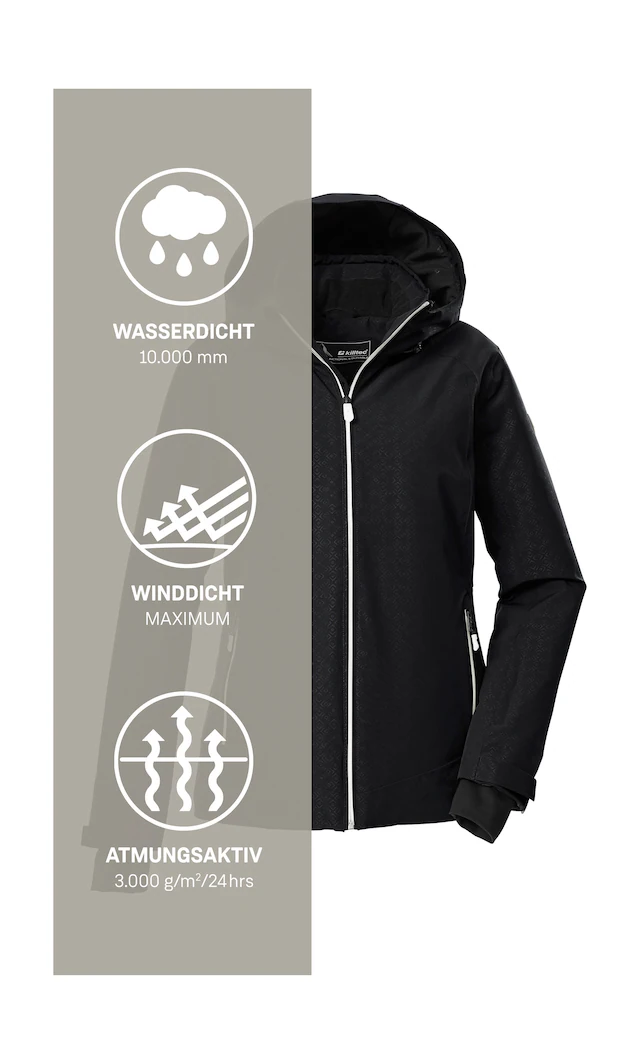Killtec Skijacke »KSW 33 WMN SKI JCKT« Damen Skijacke: wasserdicht, atmungsaktiv, viele Taschen