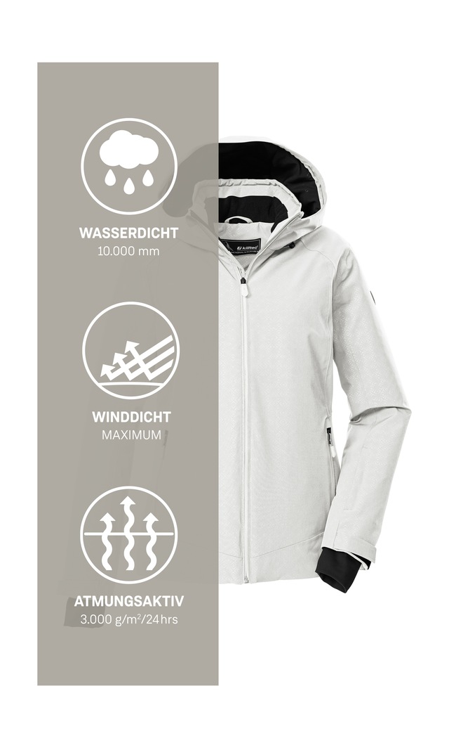 Killtec Skijacke »KSW 33 WMN SKI JCKT« Damen Skijacke: wasserdicht, atmungsaktiv, viele Taschen