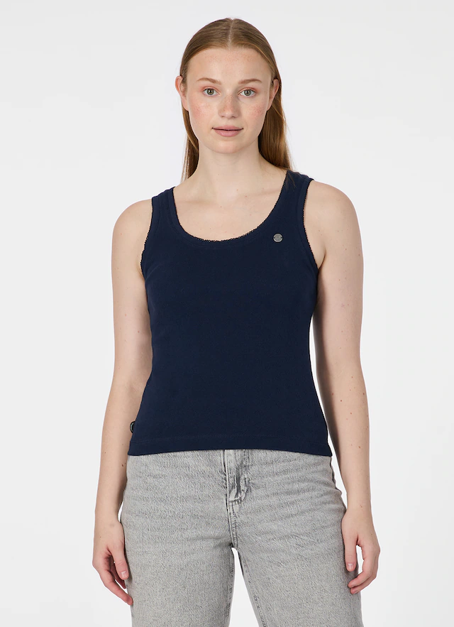 Ragwear Tanktop »AGGY« Aus Baumwolle mit kleinen Herzchen als Lockstickerei