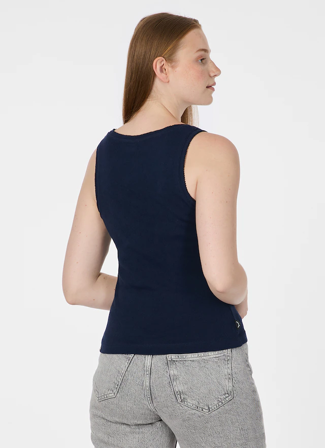 Ragwear Tanktop »AGGY« Aus Baumwolle mit kleinen Herzchen als Lockstickerei