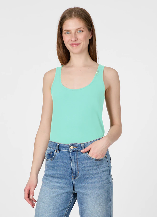 Ragwear Tanktop »FLLOUKIA GOTS« mit markentypischen 3-Knöpfen am Rundhals-Ausschnitt