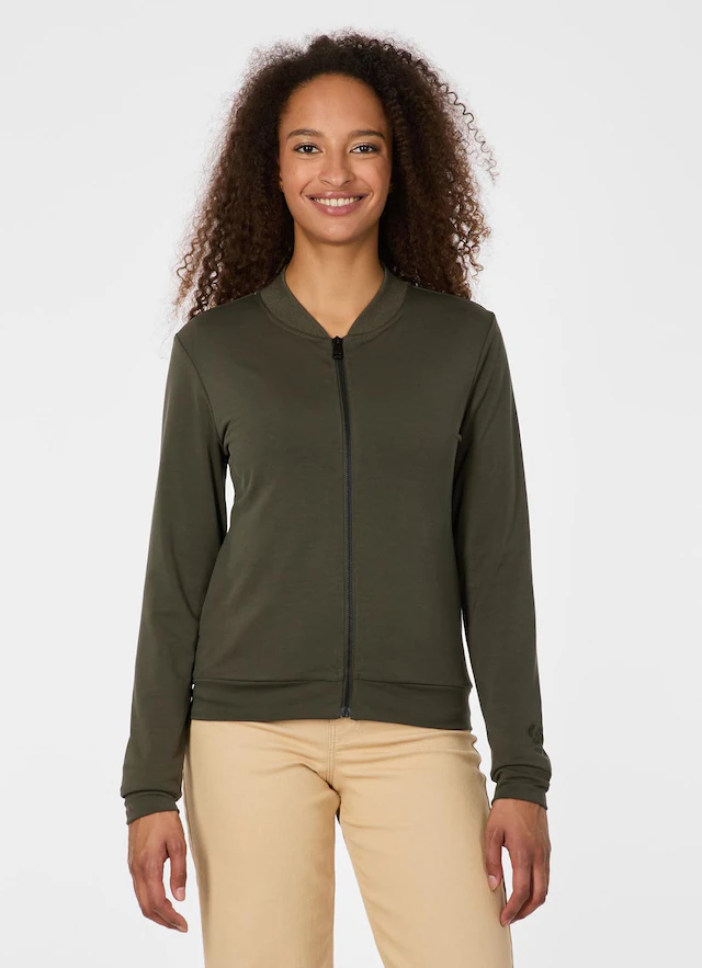 Ragwear Sweatjacke »KENIANE« Unbrushed mit Viskoseanteil für sportives Finish