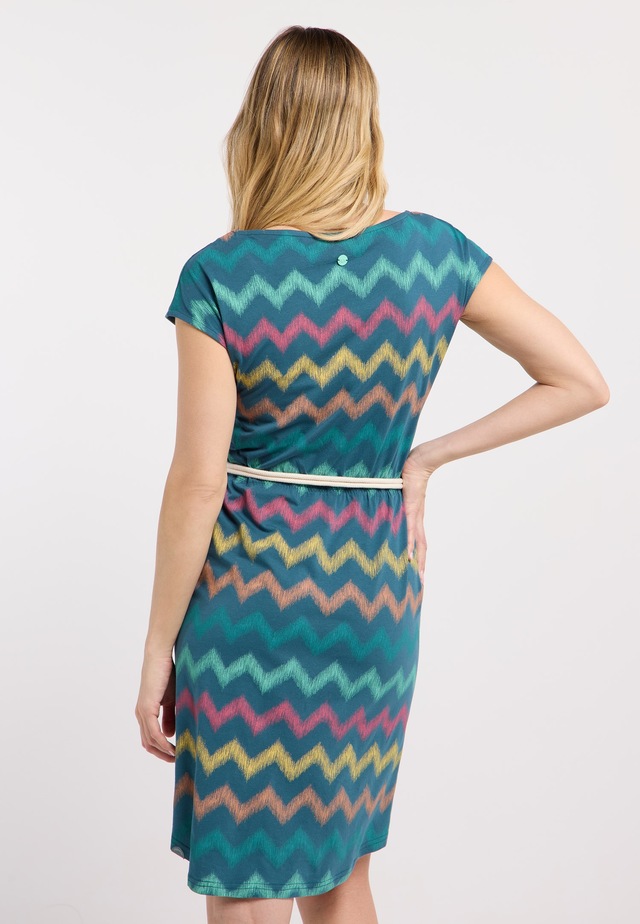 Ragwear Sommerkleid »LILITHE PRINT« 2 tlg. Baumwoll-Modal-Mix mit Eingrifftaschen und Gürtel