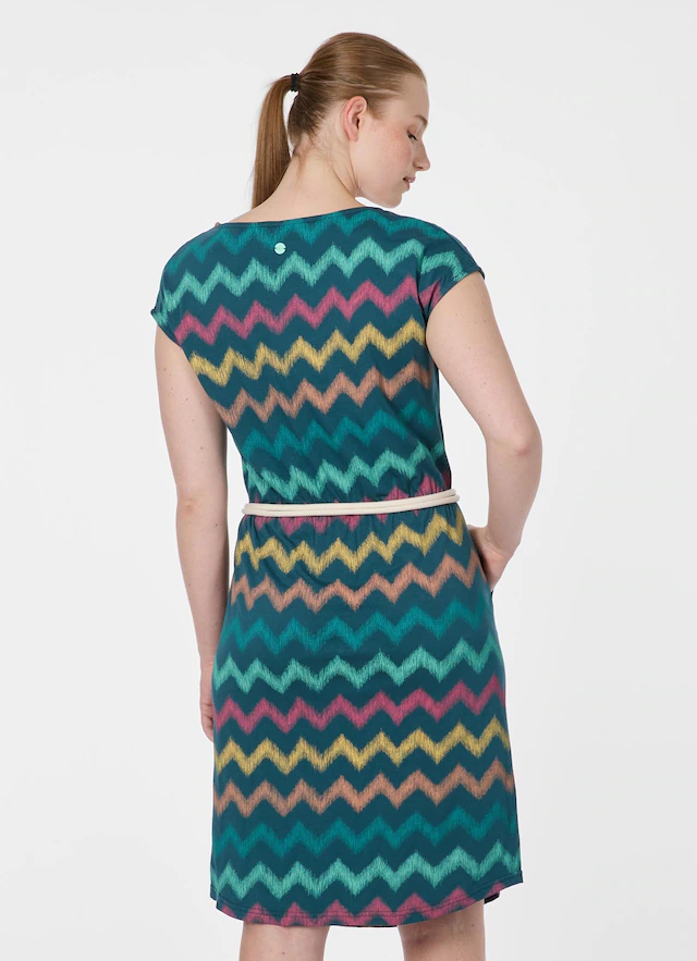 Ragwear Sommerkleid »LILITHE PRINT« 2 tlg. Baumwoll-Modal-Mix mit Eingrifftaschen und Gürtel