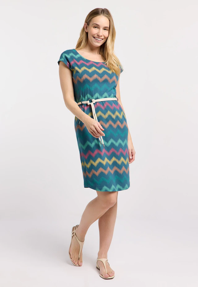 Ragwear Sommerkleid »LILITHE PRINT« 2 tlg. Baumwoll-Modal-Mix mit Eingrifftaschen und Gürtel
