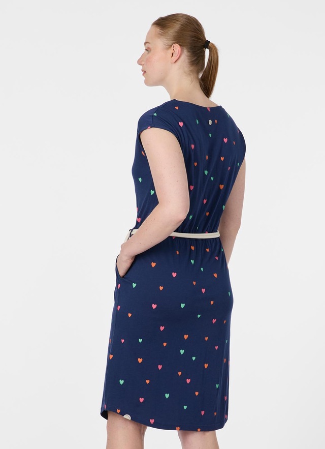 Ragwear Sommerkleid »LILITHE PRINT« 2 tlg. Baumwoll-Modal-Mix mit Eingrifftaschen und Gürtel
