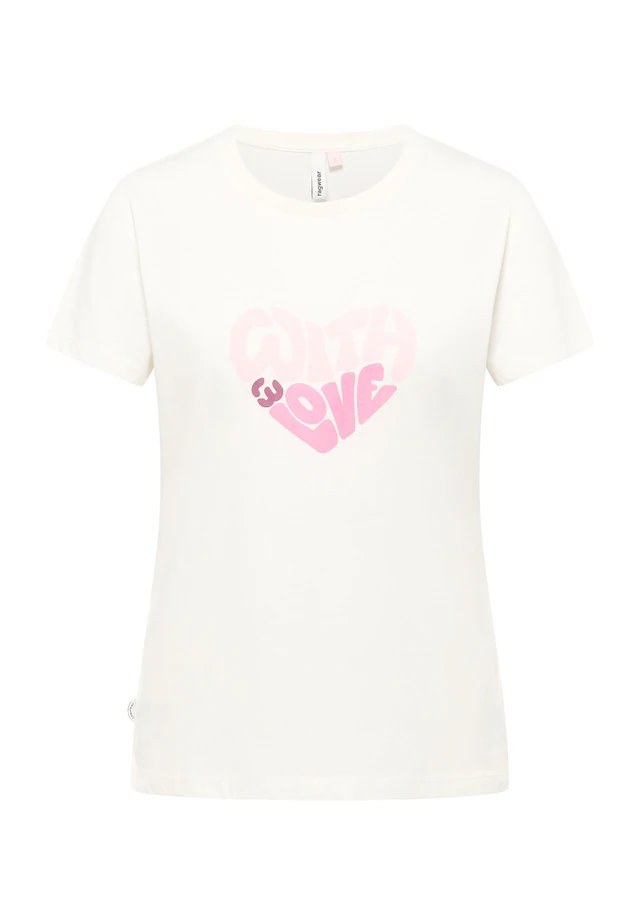 Ragwear Kurzarmshirt »MINTTA PP« Klassischer Fit mit Herz-Print und softem Finish