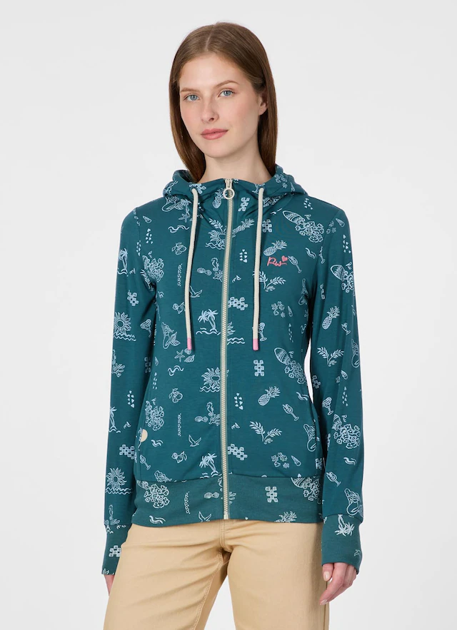 Ragwear Sweatjacke »PAYA PRINT« Bestseller aus dünner Viskosemischung und Allover-Print