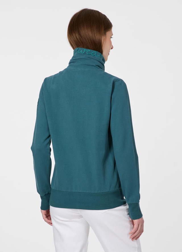 Ragwear Sweatjacke »RONETTE B« Dünne Baumwollmischung mit Marken-Stickerei am Kragen