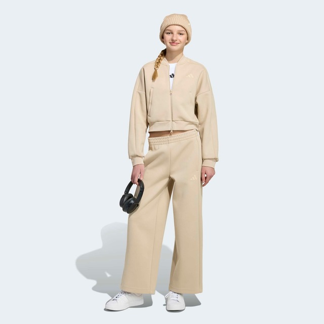 adidas Sportswear Sporthose »FUTURE ICONS 3-STREIFEN MIT WEITEM BEIN« für Kinder, aus Polyester und Baumwolle