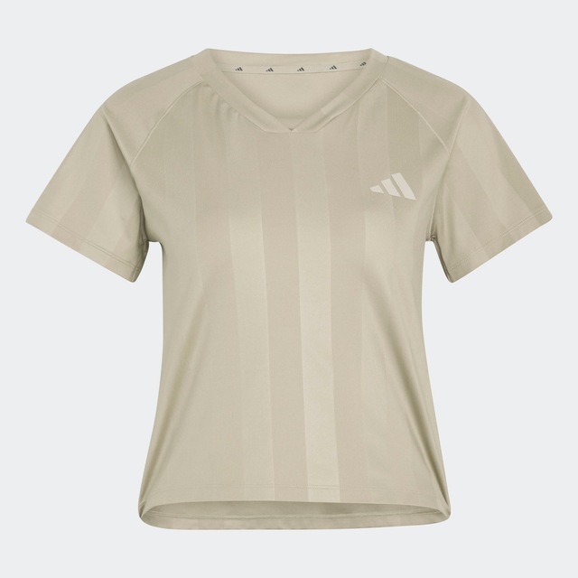 adidas Performance T-Shirt »HYPERGLAM 3-STREIFEN EMBOSS« mit V-Ausschnitt, aus Polyester
