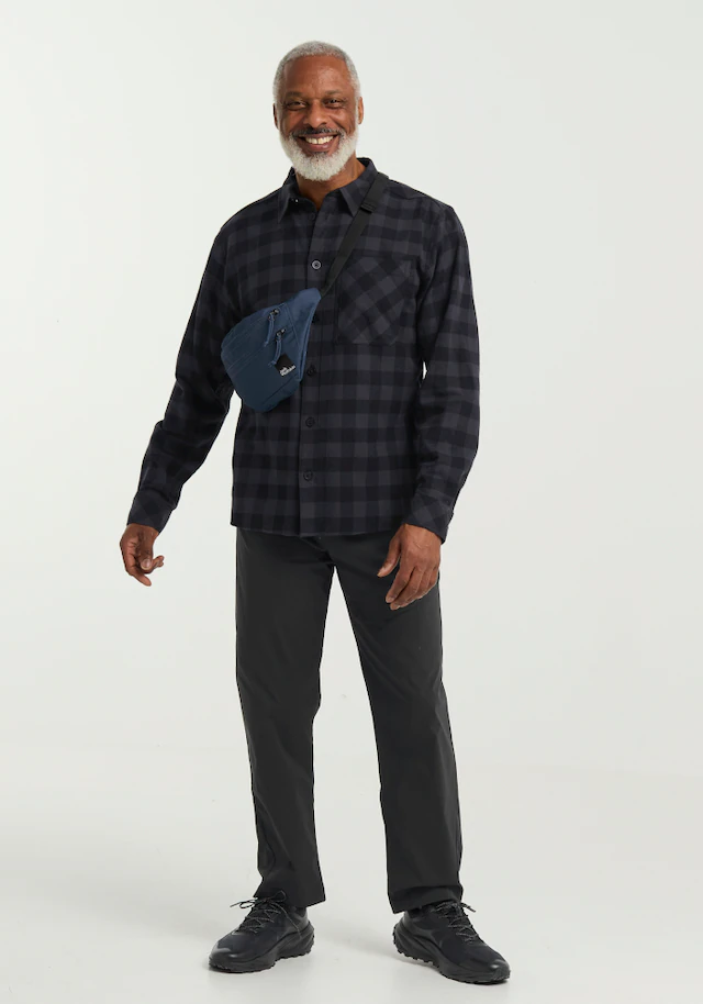 Jack Wolfskin Flanellhemd »LITE FLANNEL SHIRT M« Flanellhemd, weich, atmungsaktiv