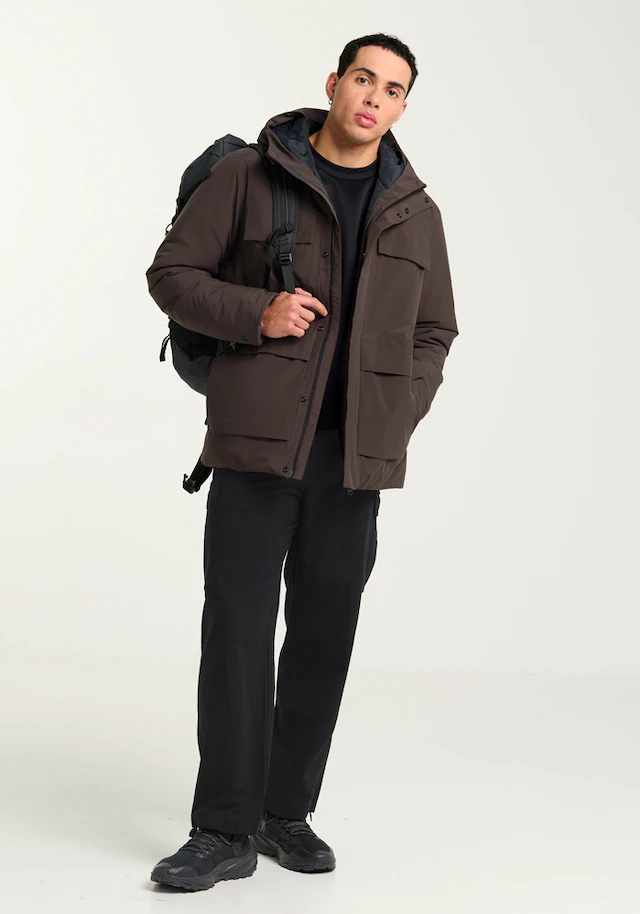 Jack Wolfskin Winterjacke »BRANDENBURGER JKT M« mit Kapuze wasserdicht, wärmend, atmungsaktiv, mit fest verbundener Kapuze