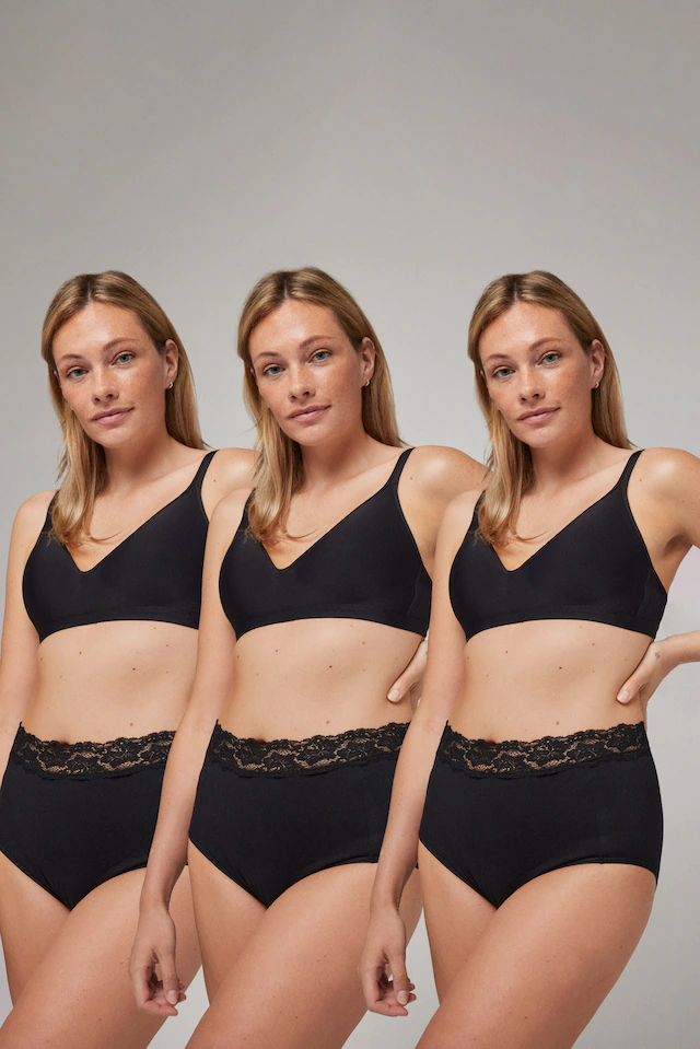 YSABEL MORA Shapingslip Baumwollmix, elastisch, leichter Shape-Effekt, Spitze