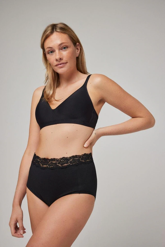 YSABEL MORA Shapingslip Baumwollmix, elastisch, leichter Shape-Effekt, Spitze