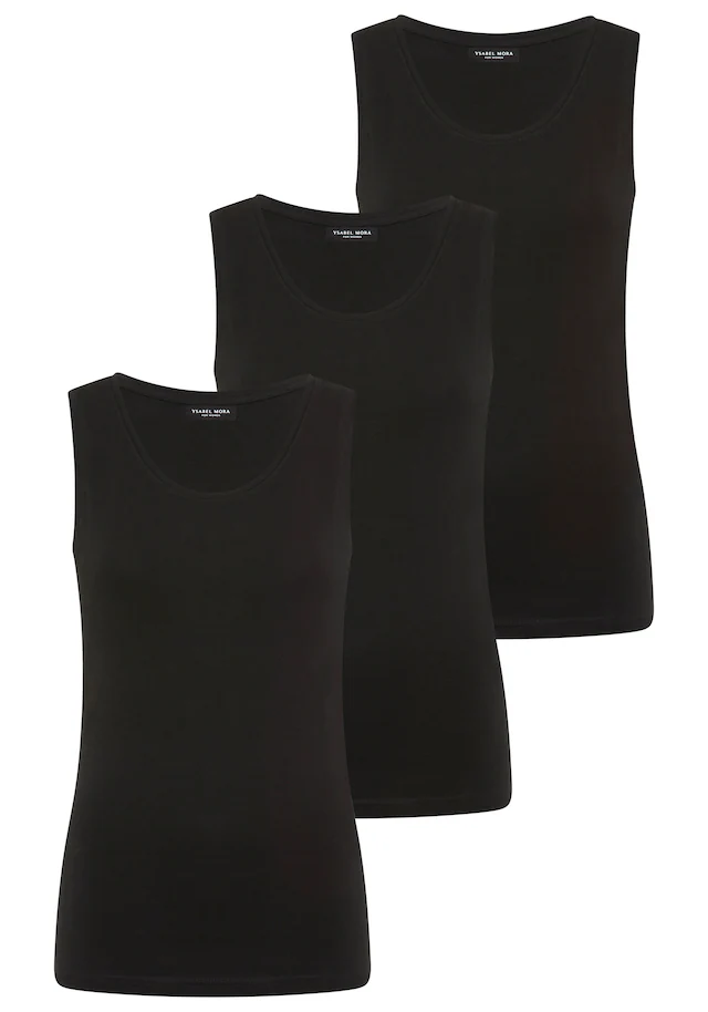 YSABEL MORA Tanktop breite Träger, weich, elastisch, Baumwollmix