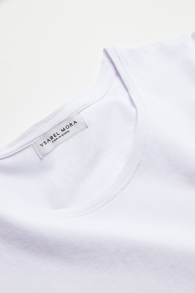 YSABEL MORA Langarmshirt Rundhals-Ausschnitt, weich, Baumwollmix, elastisch