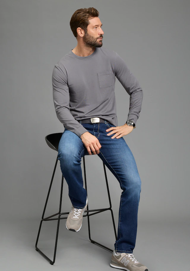 Man's World Langarmshirt »Neue Kollektion!« casual Stil, Langarmshirt, schmale Passform, unifarben