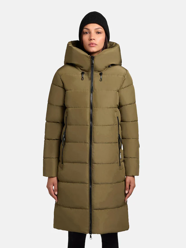 khujo Steppmantel »Jilias5-YM« warmer Damen Wintermantel mit Kapuze und großen Taschen