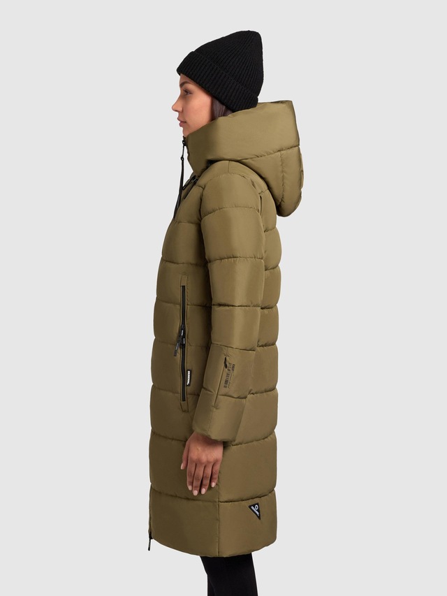 khujo Steppmantel »Jilias5-YM« warmer Damen Wintermantel mit Kapuze und großen Taschen