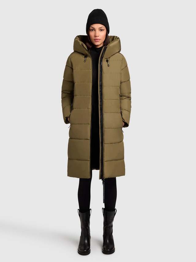 khujo Steppmantel »Jilias5-YM« warmer Damen Wintermantel mit Kapuze und großen Taschen