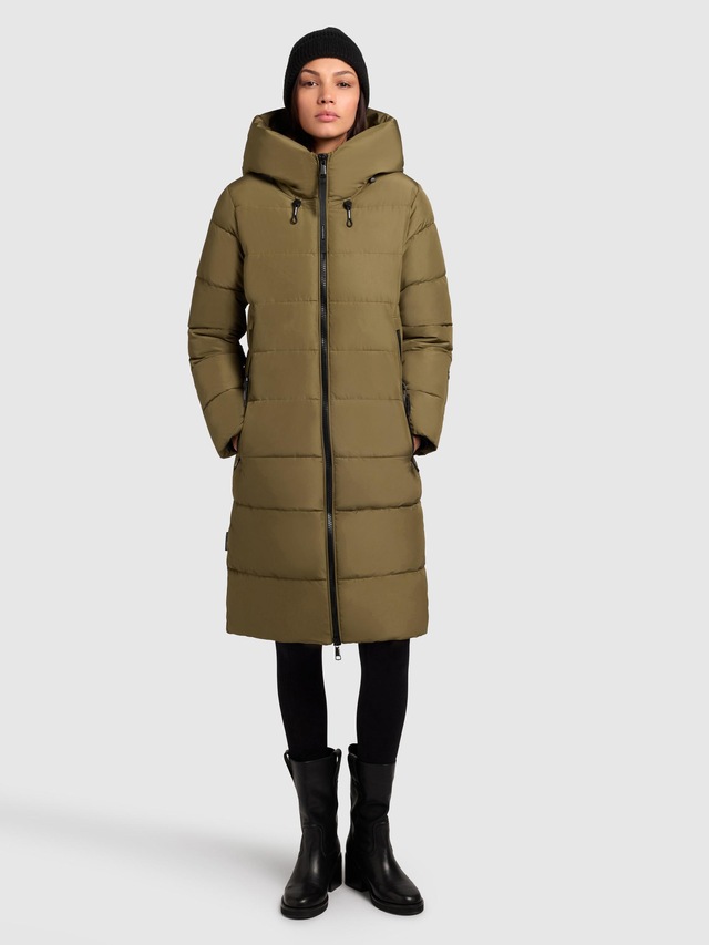 khujo Steppmantel »Jilias5-YM« warmer Damen Wintermantel mit Kapuze und großen Taschen