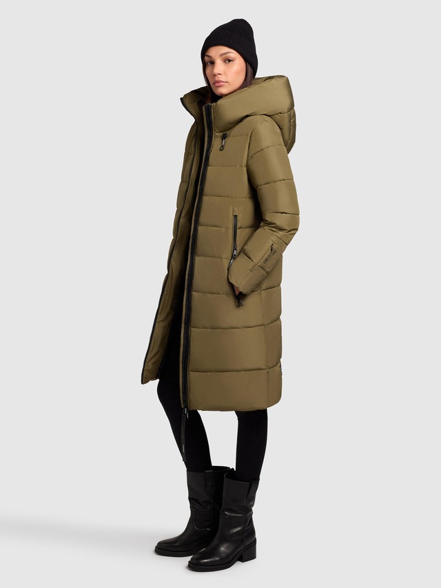 khujo Steppmantel »Jilias5-YM« warmer Damen Wintermantel mit Kapuze und großen Taschen