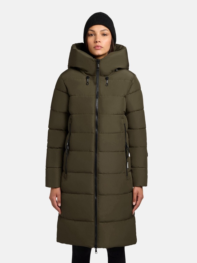 khujo Steppmantel »Jilias5-YM« warmer Damen Wintermantel mit Kapuze und großen Taschen
