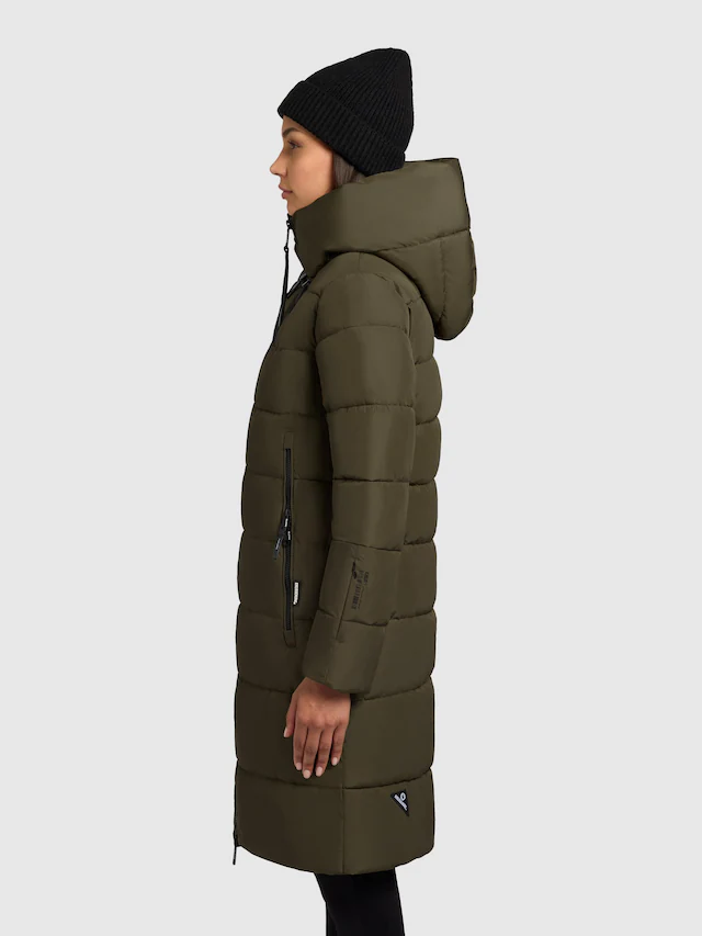 khujo Steppmantel »Jilias5-YM« warmer Damen Wintermantel mit Kapuze und großen Taschen