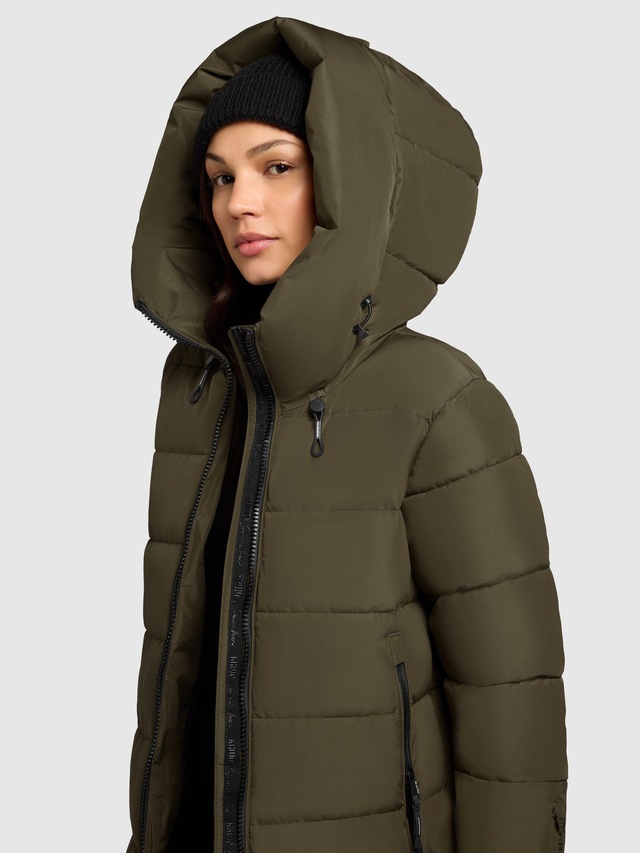 khujo Steppmantel »Jilias5-YM« warmer Damen Wintermantel mit Kapuze und großen Taschen