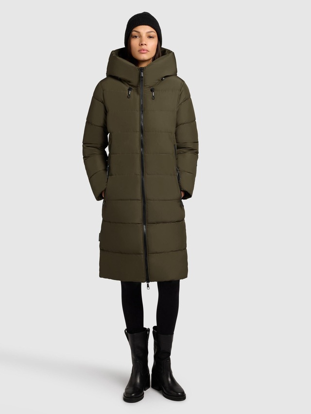 khujo Steppmantel »Jilias5-YM« warmer Damen Wintermantel mit Kapuze und großen Taschen