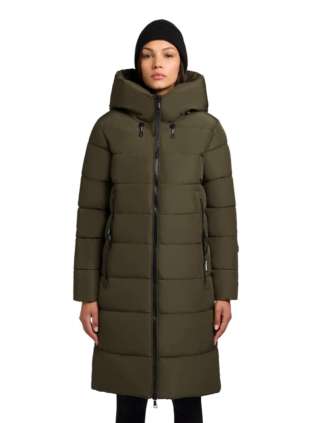 khujo Steppmantel »Jilias5-YM« warmer Damen Wintermantel mit Kapuze und großen Taschen