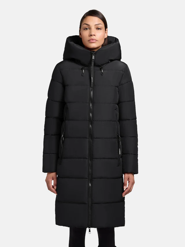 khujo Steppmantel »Jilias5-YM« warmer Damen Wintermantel mit Kapuze und großen Taschen