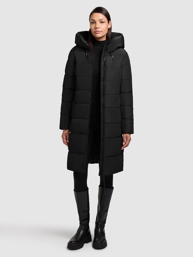 khujo Steppmantel »Jilias5-YM« warmer Damen Wintermantel mit Kapuze und großen Taschen
