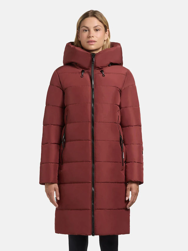 khujo Steppmantel »Jilias5-YM« warmer Damen Wintermantel mit Kapuze und großen Taschen
