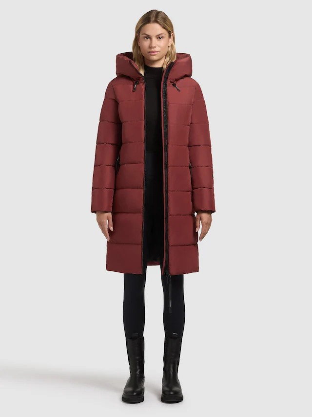 khujo Steppmantel »Jilias5-YM« warmer Damen Wintermantel mit Kapuze und großen Taschen