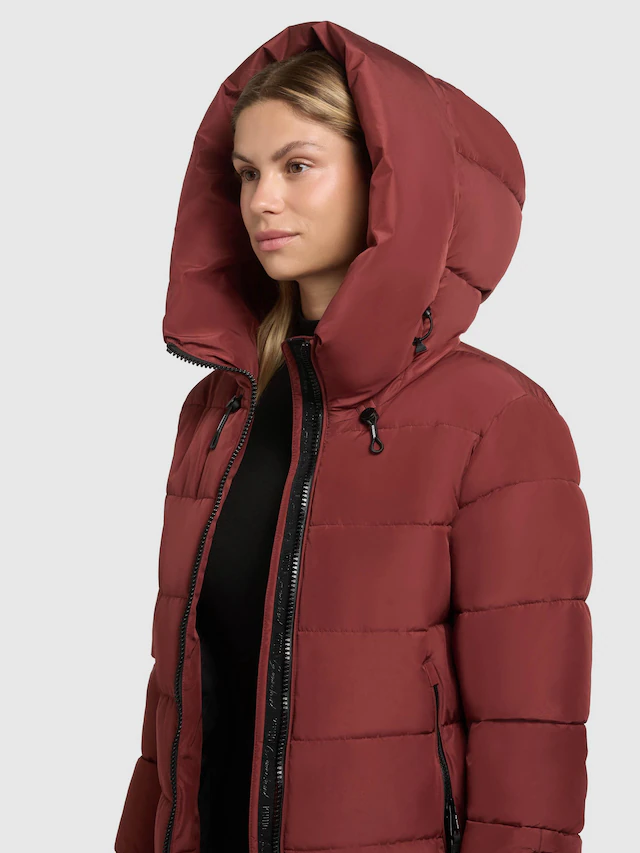 khujo Steppmantel »Jilias5-YM« warmer Damen Wintermantel mit Kapuze und großen Taschen