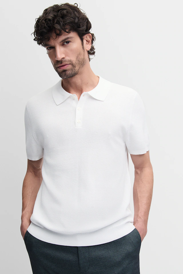 Cinque Kurzarmpullover »CIFLAV« mit Polokragen und Knopfleiste, Regular Fit