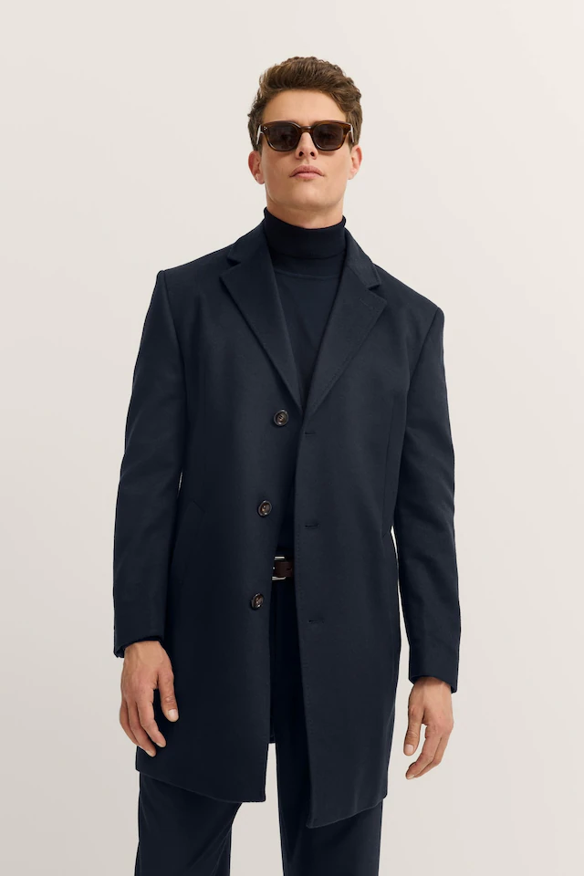 bugatti Kurzmantel »Kaschmir« im Modern Fit mit Knopfleiste