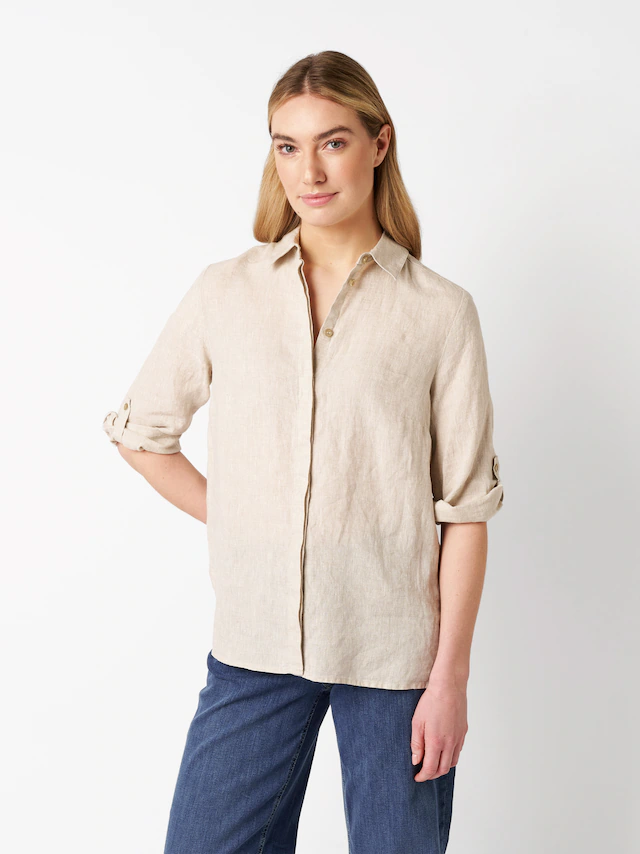 TONI Klassische Bluse »Clay 3/4-Arm« aus sommerlicher Leinenqualität