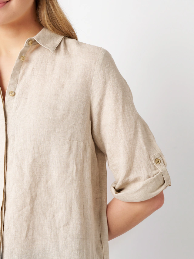 TONI Klassische Bluse »Clay 3/4-Arm« aus sommerlicher Leinenqualität