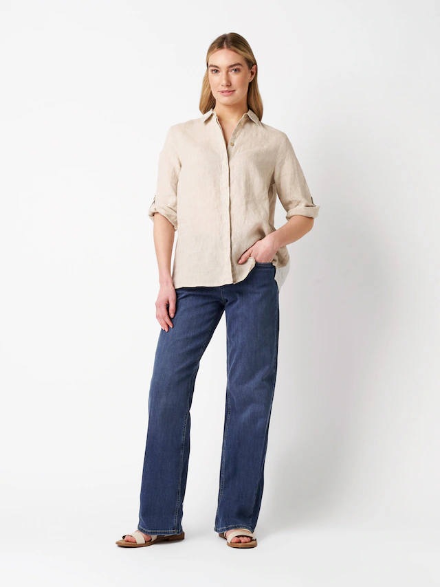 TONI Klassische Bluse »Clay 3/4-Arm« aus sommerlicher Leinenqualität